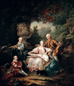 Louis du Bouchet（1645-1716）Marquis de Sourches和他的家人，1750年