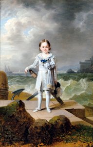 拿破仑·路易斯·波拿巴王子 (1804-1831) 的肖像（拿破仑·路易斯·波拿巴的肖像）弗朗索瓦·约瑟夫·金森（1770-1839 年）约 1810 年绘画 - 布面油画，33x22 - 私人收藏