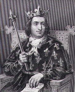 查理五世，被称为 "智者"（1337-80）的法国国王，由布兰查德雕刻（雕刻）。 作者 弗朗索瓦·路易斯（后）Dejuinne