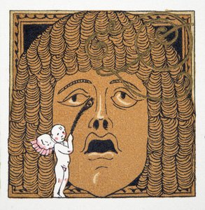 来自酒吧的Personages de Comedie的丘比特给鼻子挠痒痒。 1922年（pochoir print） 作者 弗朗索瓦路易斯史密斯