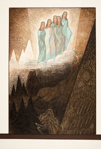 Oceanides，插图来自Prometheus由Aeschylus链接，酒吧。 1941年（模版印刷） 作者 弗朗索瓦路易斯史密斯