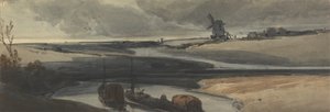 法国运河场景，1810年（纸上写着）