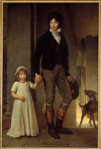 Portrait in foot of the painter Jean Baptiste Isabey (1767-1855) and his daughter Painting by Francois Gerard (1770-1837) 1795 Sun. 1,94x1,3 m 作者 弗朗索瓦·帕斯卡尔·西蒙·杰拉德男爵