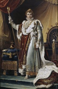 1769-1821年拿破仑一世·波拿巴皇帝的肖像，加冕长袍，约1804年 作者 弗朗索瓦·帕斯卡·西蒙·杰拉德