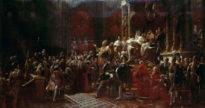 1825年5月29日在兰斯举行的法国查理十世加冕礼 作者 弗朗索瓦·帕斯卡·西蒙·杰拉德