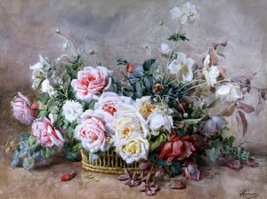 最美丽的花朵弗朗索瓦-里维埃尔（1842-1919 年）的画作，私人收藏。 作者 弗朗索瓦·里沃瓦（Francois Rivoire）