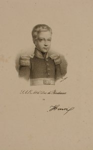 法国的Henri Charles Ferdinand Marie Dieudonne，波尔多公爵，Chambord伯爵