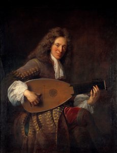 Charles Mouton 肖像 (1626-1710) luthist 弗朗索瓦·德·特洛伊 (Francois de Troy) (1645-1730) 1690 年作画 1,38x1,06 米