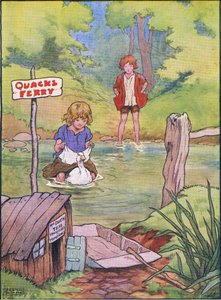 这只鸭子背对着她们，一次是由Blackie＆Son Limited出版的Hansel和Gretel，c.1940