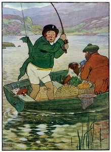 三位快乐的渔民（彩色平版印刷品 作者 弗兰克·亚当斯