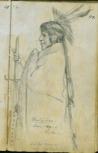 Hoohamaza，或铁腿，1851年 作者 弗兰克·布莱克威尔·梅耶