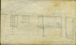 单柱床架和水牛皮上市，1851年 作者 弗兰克·布莱克威尔·梅耶