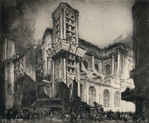 圣尼古拉-杜-夏尔东内教堂》，1915年 作者 弗兰克·布朗温