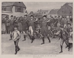 在Ardennes的Bievre庆祝St Hubert的日子，Hunt将去Mass 作者 Frank Dadd