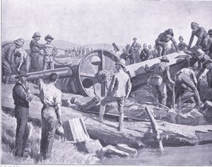 在一个讨厌的地方拿枪，从比勒陀利亚后的插图：游击战争，1902年 作者 弗兰克·达德