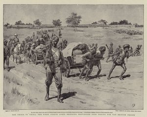 中国的危机，第一批Coolie Corps为英国军队带来了北京的规定 作者 Frank Dadd