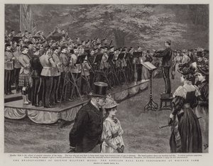 英国军事音乐总部，Kneller Hall乐队在惠顿公园演出 作者 Frank Dadd