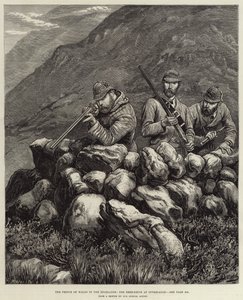 高地的威尔士亲王，Invercauld的鹿驱动器 作者 Frank Dadd