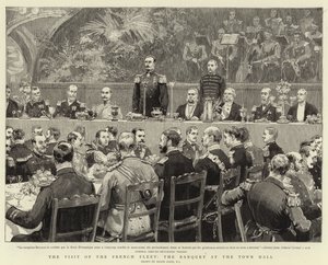 法国舰队的参观，市政厅的宴会 作者 Frank Dadd