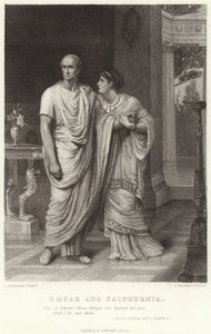 Caesar和Calphurnia，Julius Caesar，Act II，Scene II 作者 弗兰克·迪克塞