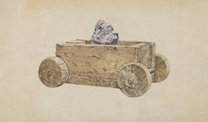 矿工的手推车，约1937年。 作者 弗兰克·艾斯曼