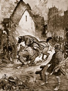 威廉在曼特斯致命，“哈钦森的英国民族故事”中的插图，c.1920