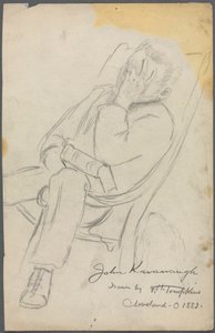 John Kavanaugh的素描 作者 弗兰克·H·汤普金斯