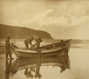 滩涂感恩节，约1890年代（明胶银粉配色）