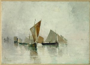 迪耶普，晨雾（布面油画）