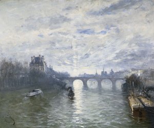 塞纳河上的巴黎皇家大剧院，1895年 作者 弗兰克·迈尔斯·博格斯