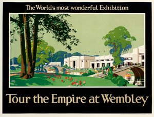 “温布利帝国之旅”，大英帝国展览广告海报 作者 弗兰克纽博尔德