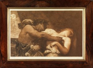 奥菲乌斯与欧拉狄采（mezzotint）
