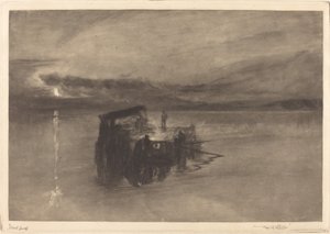 莱茵河上的木材筏子，1898年。 作者 弗兰克·肖特