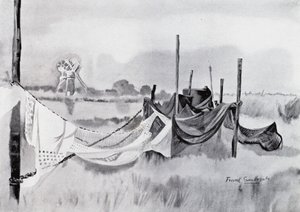 Norfolk Broads: An Eel-Sett (litho) 作者 弗兰克·索斯盖特