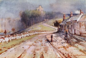 Norham Castle (colour litho) 作者 弗兰克·索斯盖特