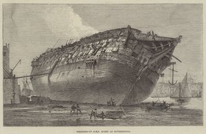 在Rotherhithe打破HMS女王 作者 弗兰克沃特金斯
