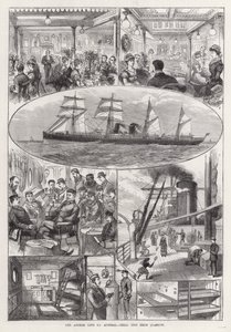 The Anchor Line SS Austral，来自格拉斯哥的试行之旅（雕刻） 作者 弗兰克沃特金斯