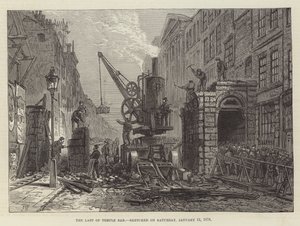 The Last of Temple Bar，于1878年1月12日星期六绘制 作者 弗兰克沃特金斯