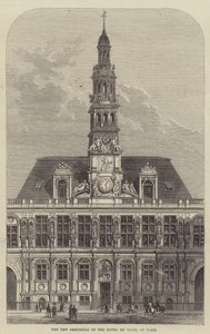 巴黎Hotel de Ville的新钟楼 作者 弗兰克沃特金斯