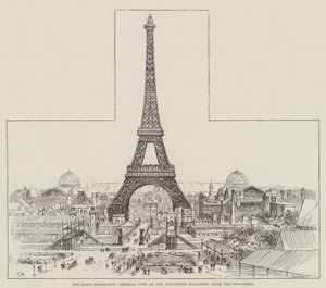 来自特罗卡德罗的巴黎展览，展览大楼的全景 作者 Frank Watkins