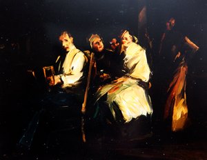 拉丁人的宿舍，约1920年（布面油画） 作者 弗兰克·范·史隆