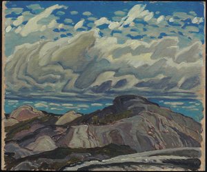 十月，蔓越莓山，1943年（胶合板上的油）
