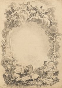 以威廉·厄尔·考珀（William Earl Cowper）为荣誉的盾徽设计（约1665-1723） 作者 弗朗索瓦·布歇