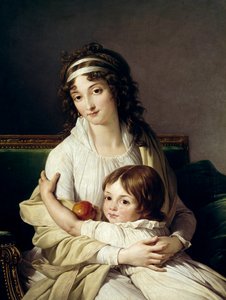 假定 Boyer Fonfrede 夫人和她的儿子亨利 (1788-1841) 的肖像。 弗朗索瓦·安德烈·文森特 (1746-1816) 1796 年作画 0.96 x 0.79 米
