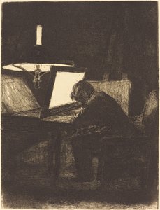 版画家 (Le Graveur) 作者 弗朗索瓦·邦文