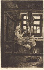 织女》（La Tisserande）。 作者 弗朗索瓦·邦文