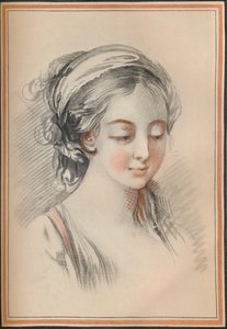 一个女孩的头，c1746 作者 弗朗索瓦·布歇