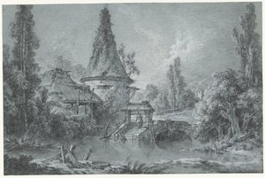 有塔的风景，博韦附近 作者 弗朗索瓦·布歇