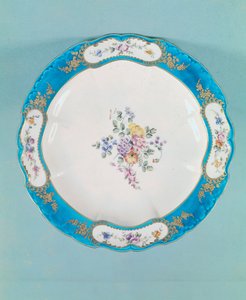装饰有花卉图案的板材，Sevres（瓷器）