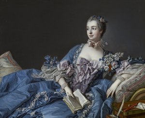 蓬皮杜侯爵夫人的肖像1721-1764，约1758年 作者 弗朗索瓦·布歇